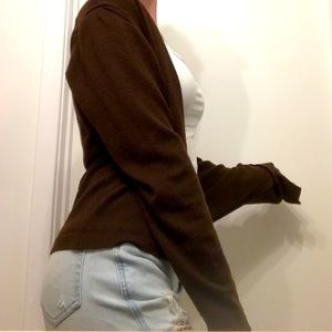 Brown Marino Wool cardigan!